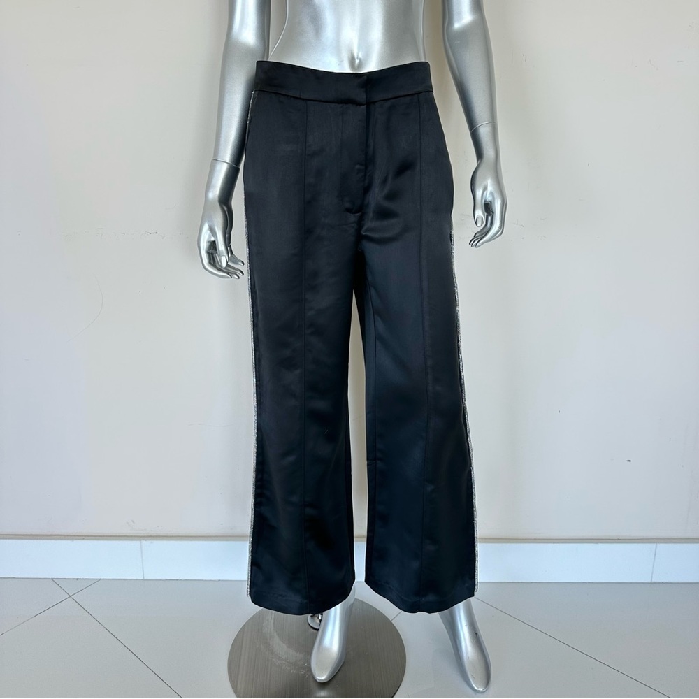Jason Wu wide leg atlas pants with crystals size 6 US